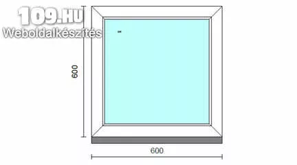 Inoutic Műanyag fix ablak  700X700 mm