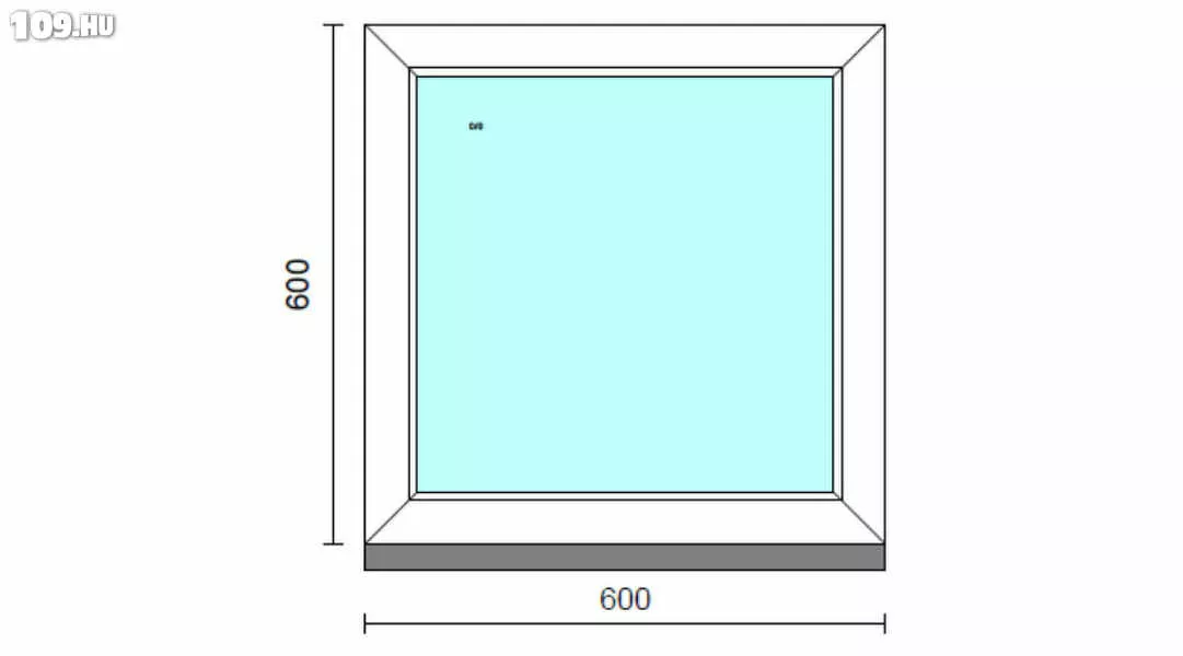 Inoutic Műanyag fix ablak  700X700 mm