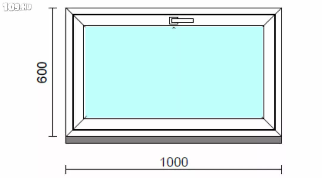 Inoutic Műanyag bukó ablak  1000X600 mm