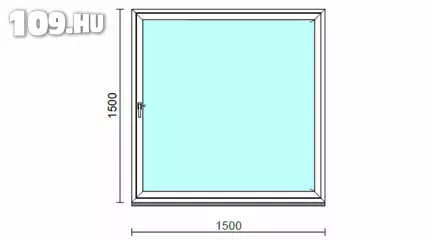 Inoutic Műanyag nyíló ablak  1500X1500 mm