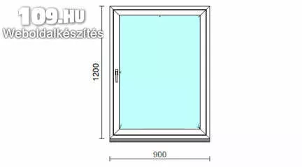 Inoutic Műanyag bukó-nyíló ablak 900X1200 mm