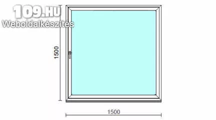 Inoutic Műanyag bukó-nyíló ablak  1500X1500 mm